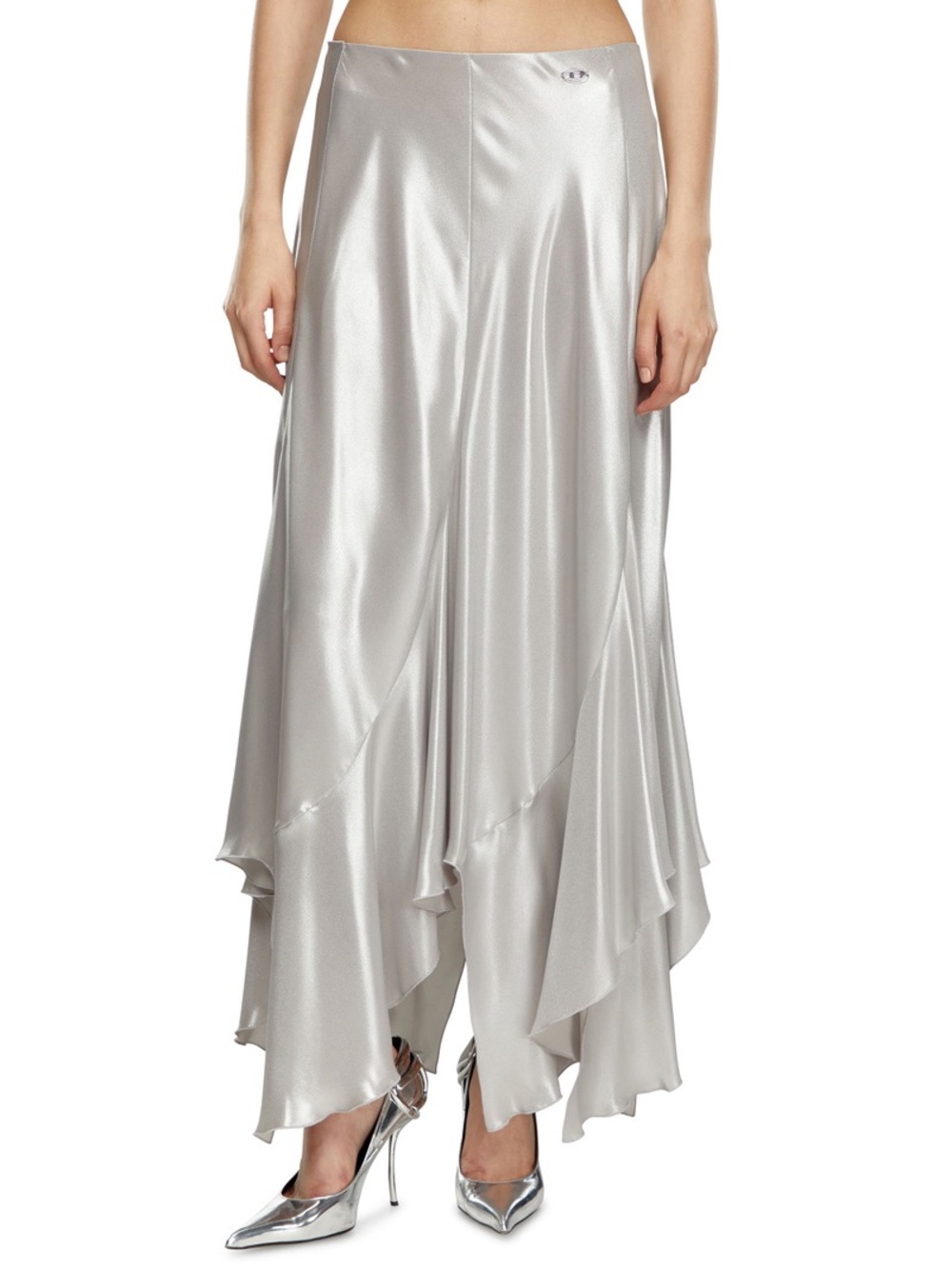 Diesel Silver Metallic Maxi Skirt - Never Worn